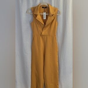 NWT CBR Size Small Mustard Jumpsuit